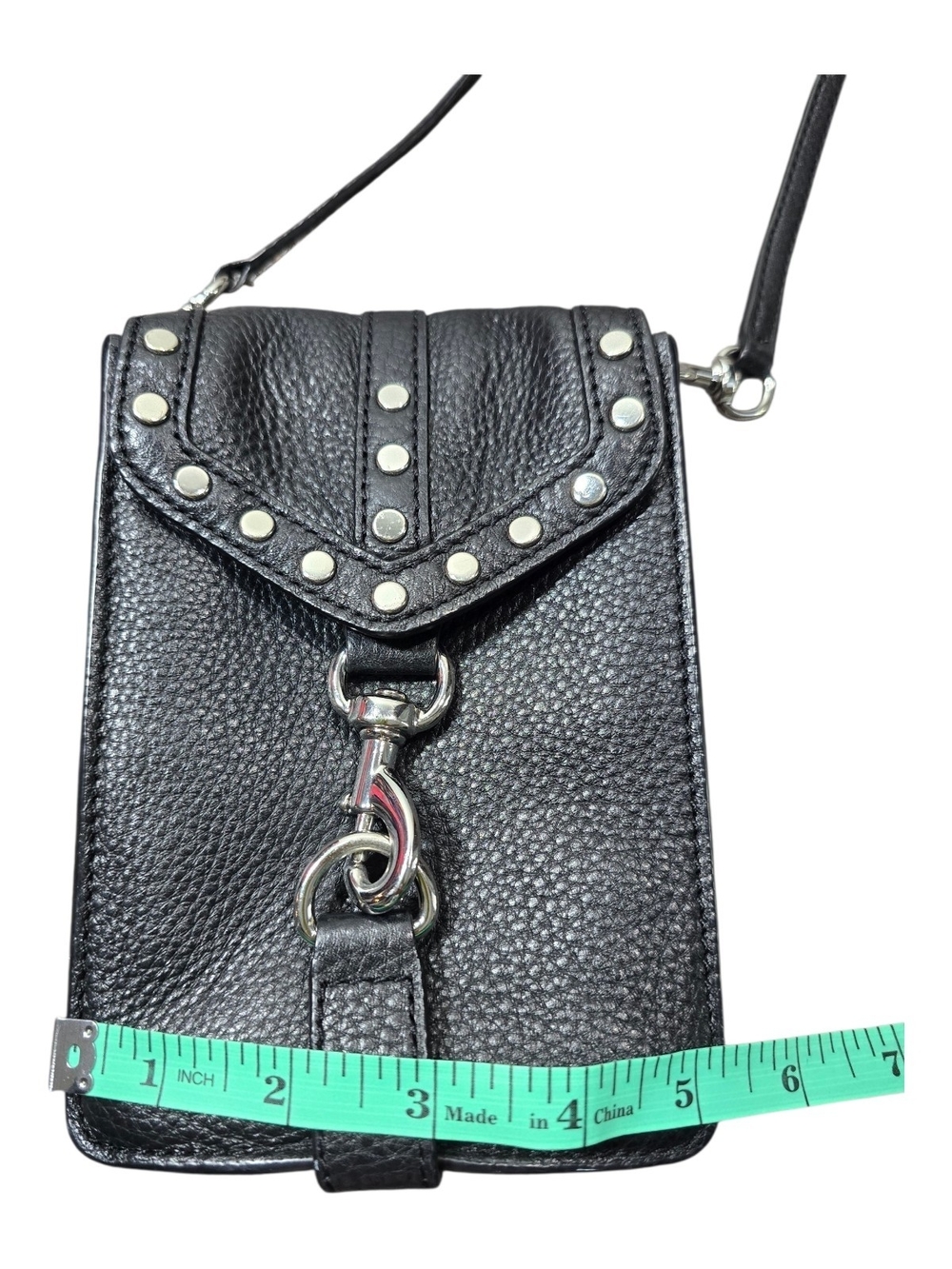 Rebecca Minkoff Black Pebbled Leather Studded Crossbody - Picture 5 of 7